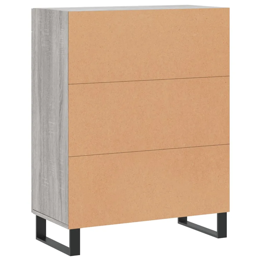 Buffet sonoma gris 69,5x34x90 cm bois d'ingénierie - 8