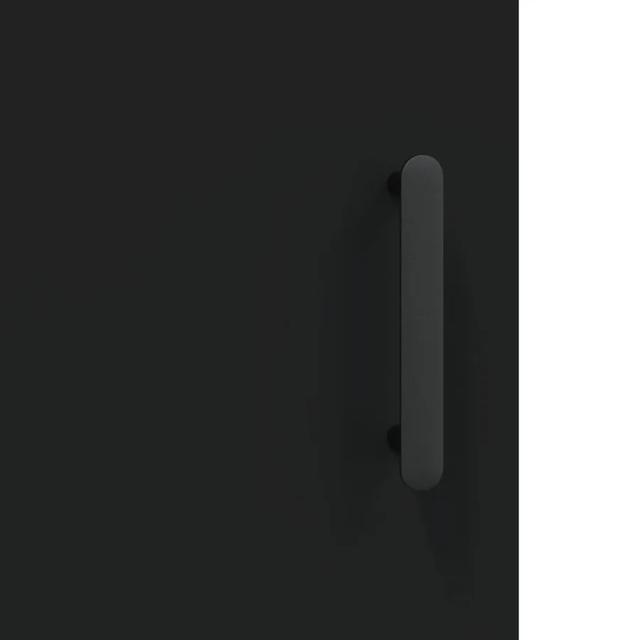 Buffet noir 69,5x34x90 cm bois d'ingénierie - 9