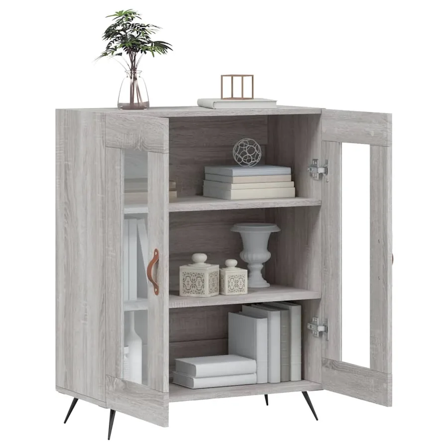 Buffet sonoma gris 69,5x34x90 cm bois d'ingénierie - 4
