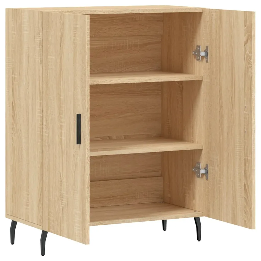 Buffet chêne sonoma 69,5x34x90 cm bois d'ingénierie - 6