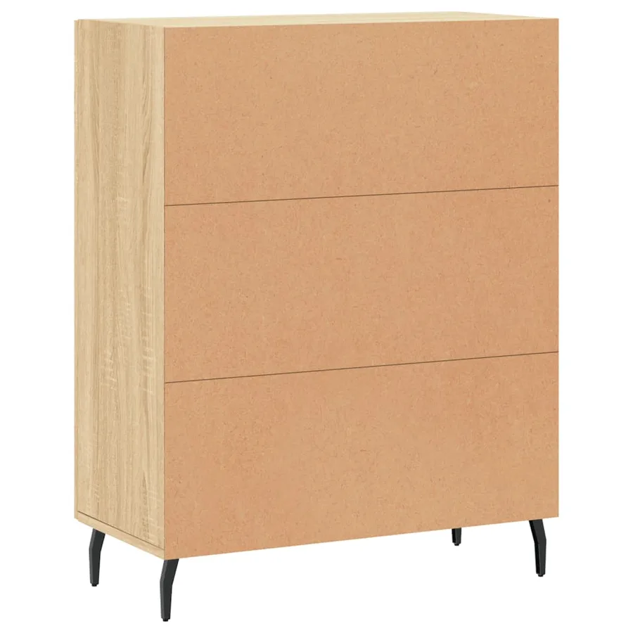 Buffet chêne sonoma 69,5x34x90 cm bois d'ingénierie - 8