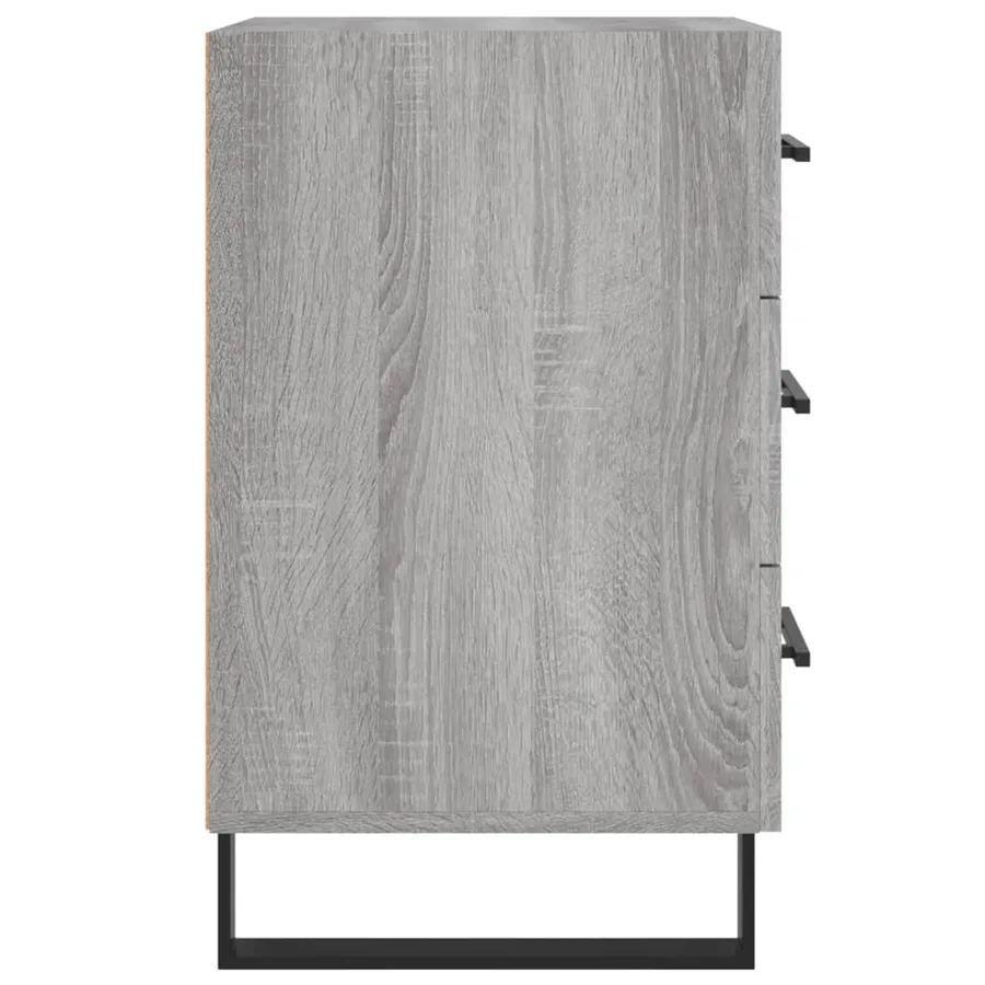 Table de chevet sonoma gris 40x40x66 cm bois d'ingénierie - 6