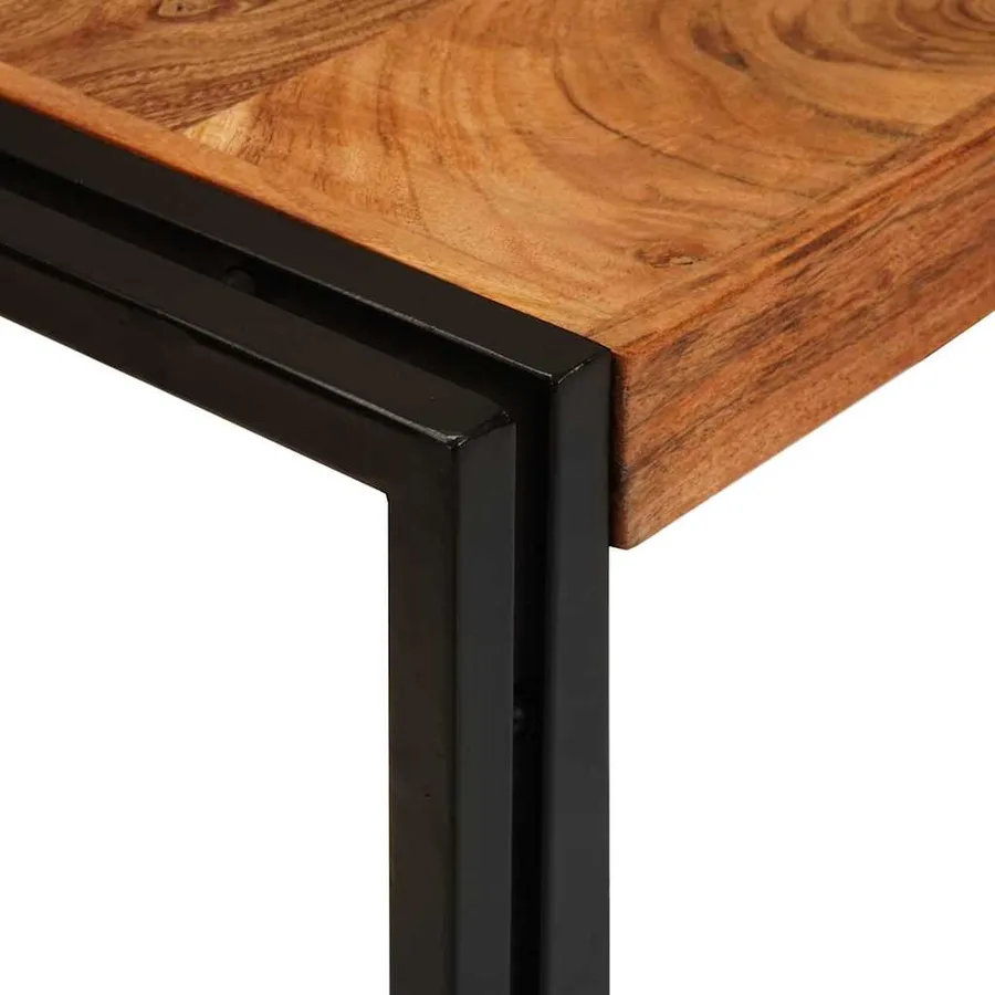 Table Gigogne 3 pcs Bois d'acacia massif et métal - 7