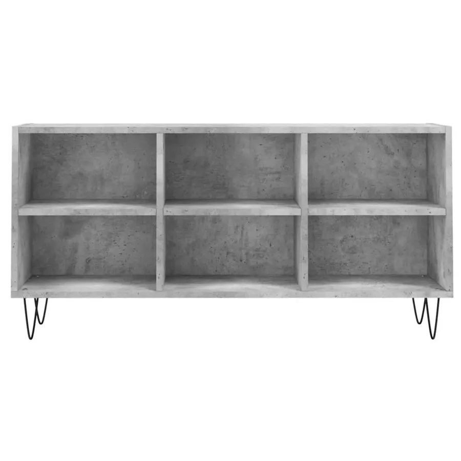 Meuble TV gris béton 103,5x30x50 cm bois d'ingénierie - 4