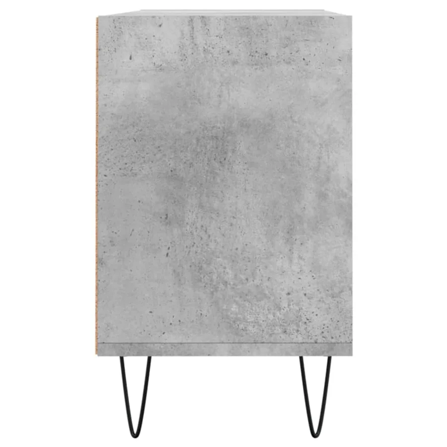 Meuble TV gris béton 103,5x30x50 cm bois d'ingénierie - 5