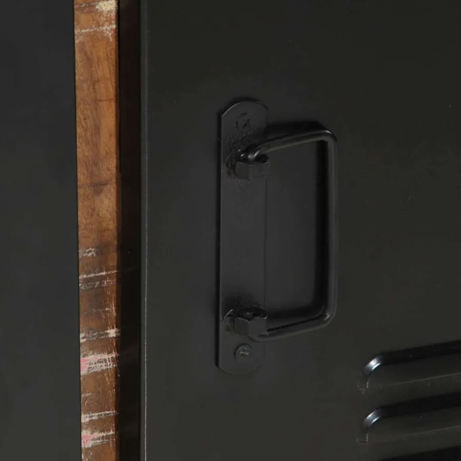 Armoire de salle de bain avec porte Marron Bois Recyclé Solide - 11