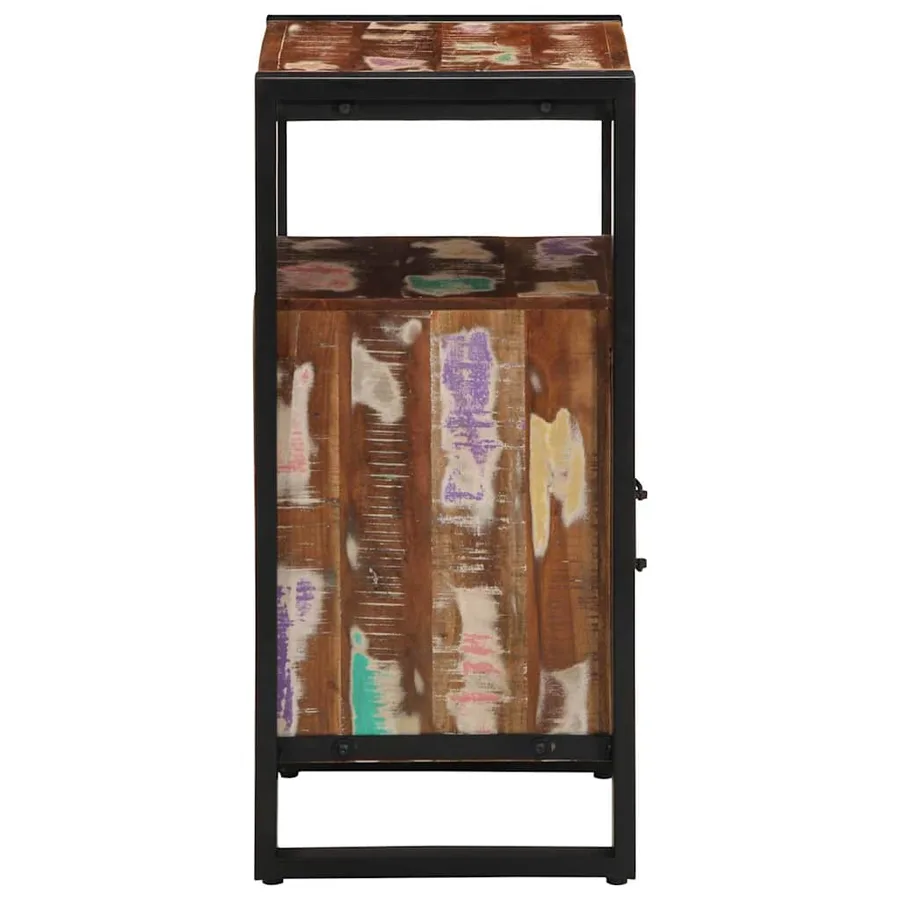 Armoire de salle de bain avec porte Marron Bois Recyclé Solide - 6