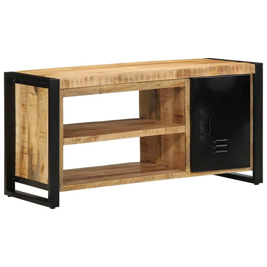 Banc à chaussures Marron Bois de manguier massif - 2