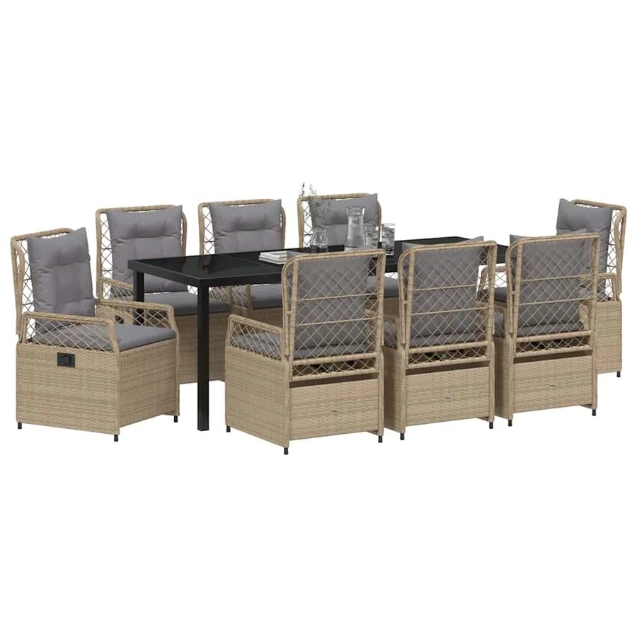 Ensemble de salle à manger pour jardin 9 pcs - 3
