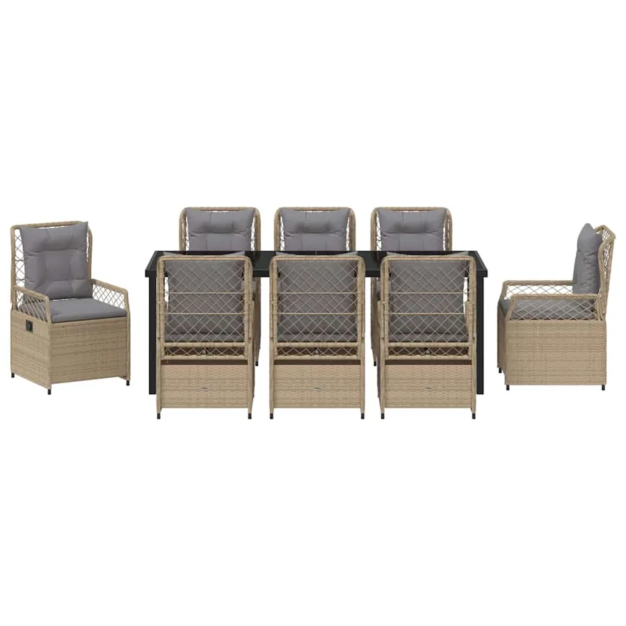 Ensemble de salle à manger pour jardin 9 pcs - 7