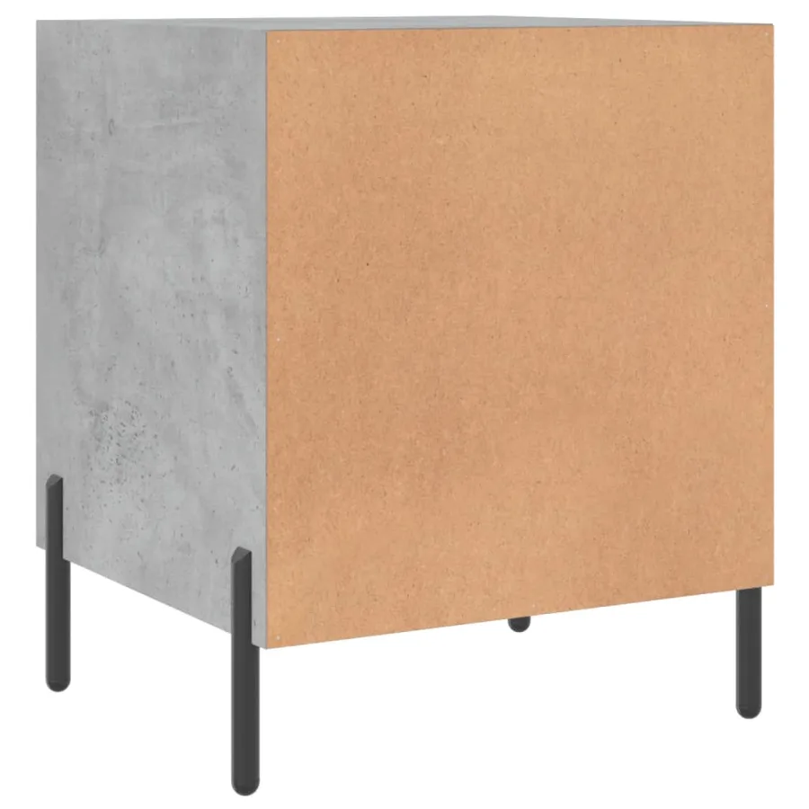 Tables de chevet 2 pcs gris béton 40x40x50 cm bois d’ingénierie - 10