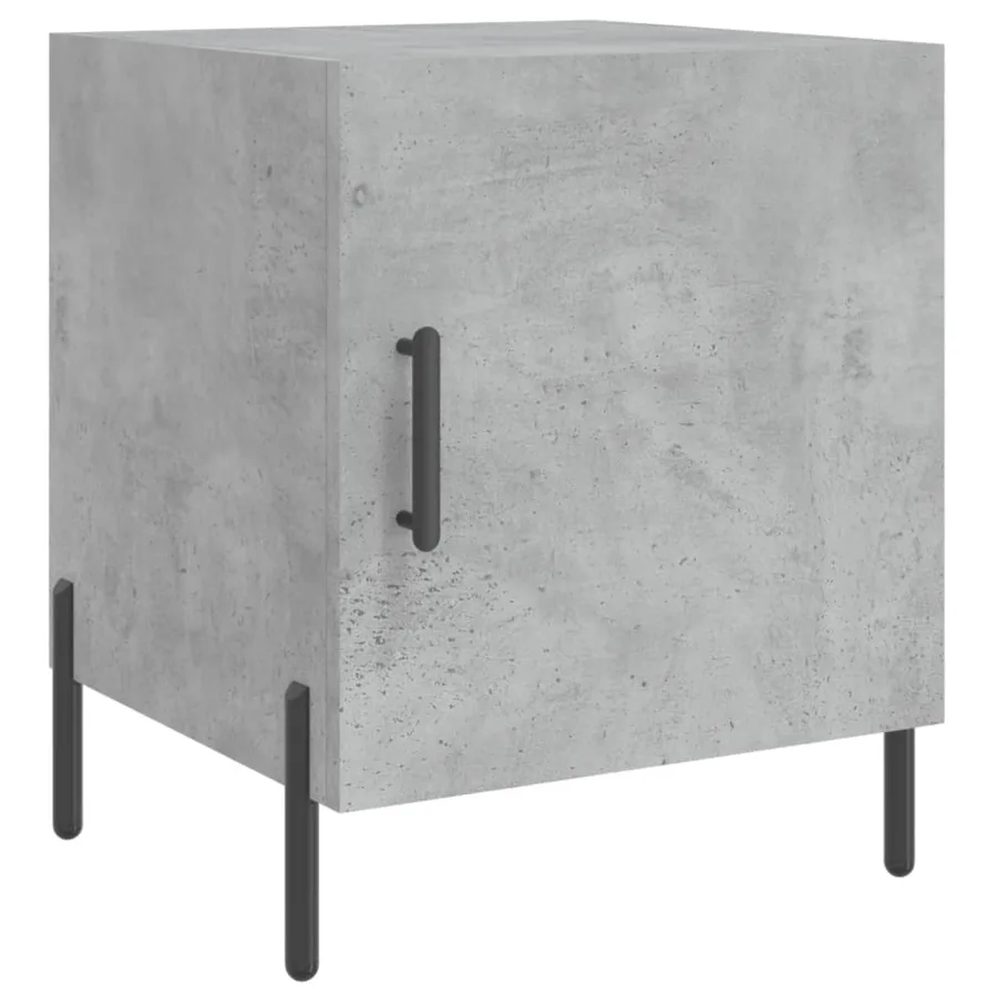 Tables de chevet 2 pcs gris béton 40x40x50 cm bois d’ingénierie - 5