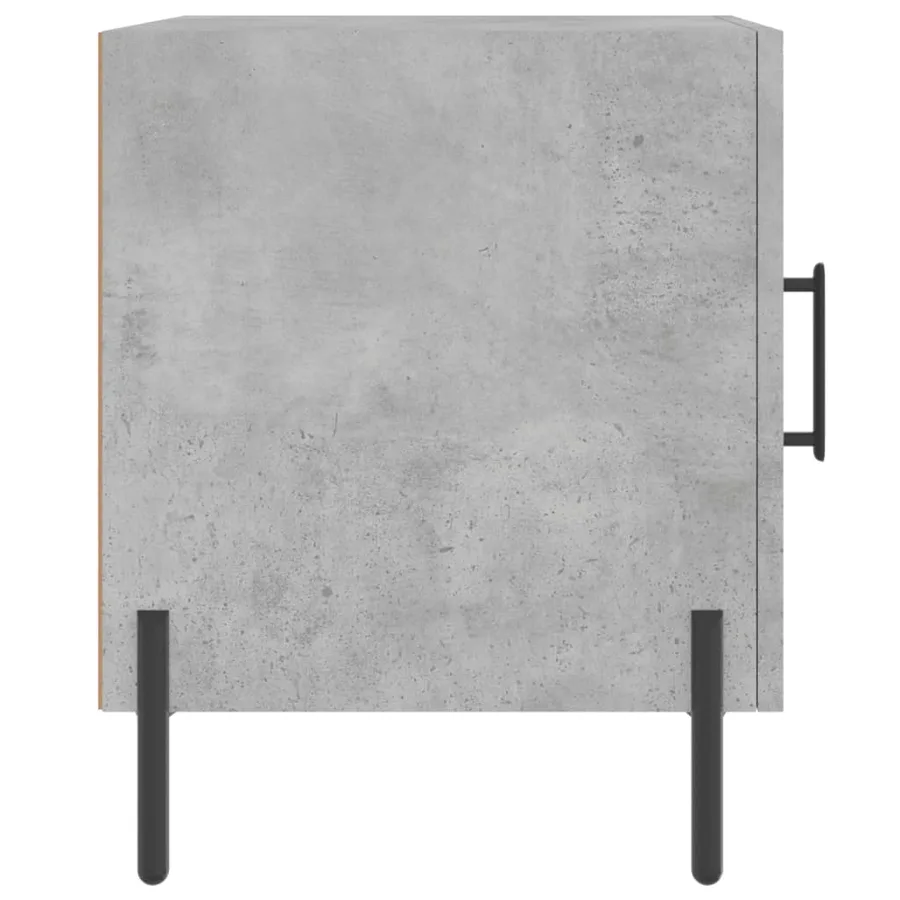 Tables de chevet 2 pcs gris béton 40x40x50 cm bois d’ingénierie - 7