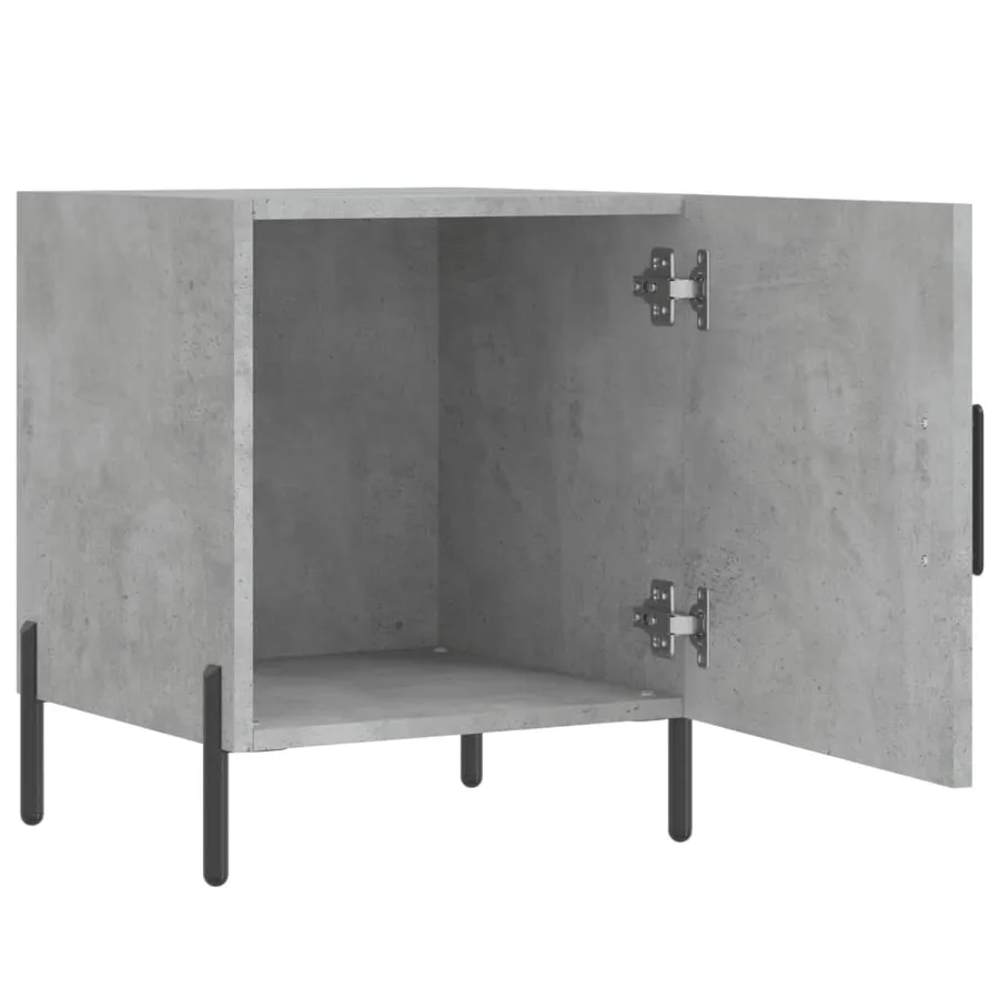 Tables de chevet 2 pcs gris béton 40x40x50 cm bois d’ingénierie - 8
