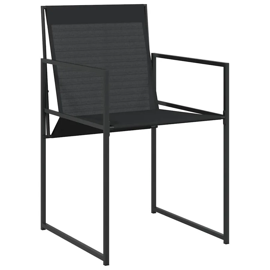 Ensemble de salle à manger pour jardin 9 pcs Noir - 6