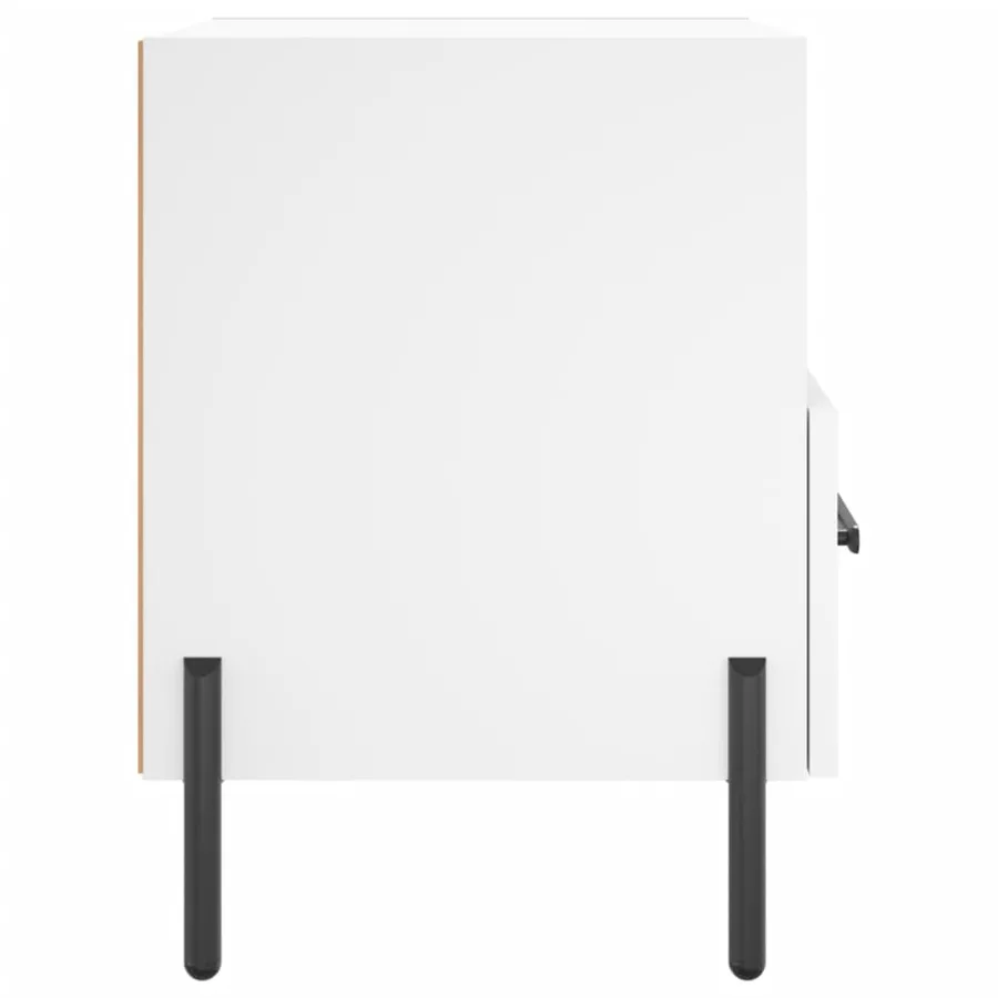 Tables de chevet 2 pcs blanc 40x35x47,5 cm bois d’ingénierie - 8
