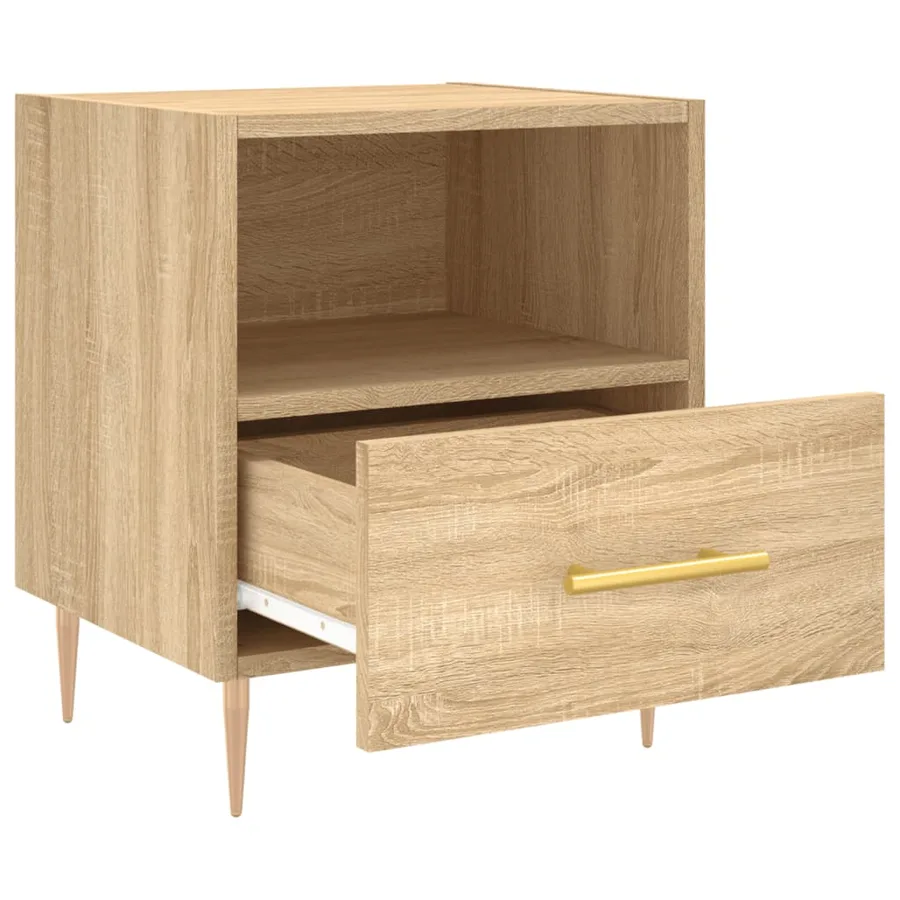 Tables de chevet 2 pcs chêne sonoma 40x35x47,5 cm - 7