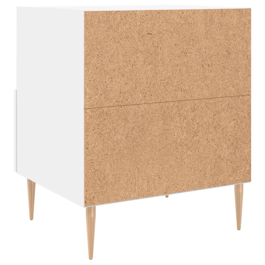 Tables de chevet 2 pcs blanc 40x35x47,5 cm bois d’ingénierie - 9