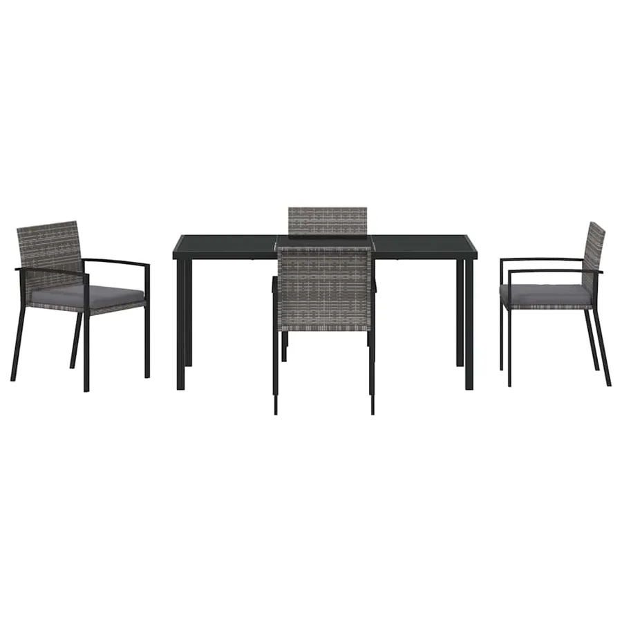 Ensemble de salle à manger pour jardin 5 pcs Gris - 7
