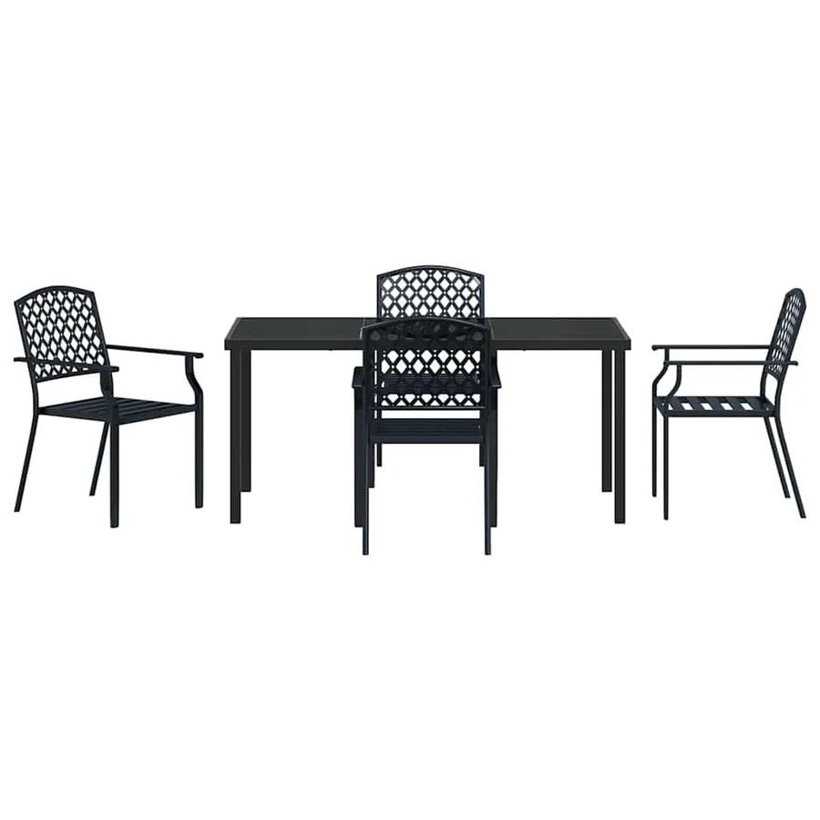 Ensemble de salle à manger pour jardin 5 pcs Anthracite - 7