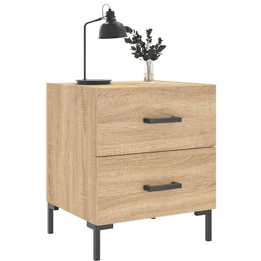 Tables de chevet 2 pcs chêne sonoma 40x35x47,5 cm - 4