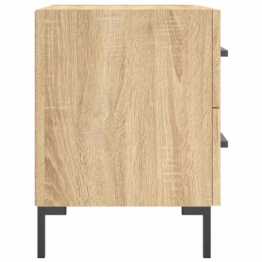 Tables de chevet 2 pcs chêne sonoma 40x35x47,5 cm - 7
