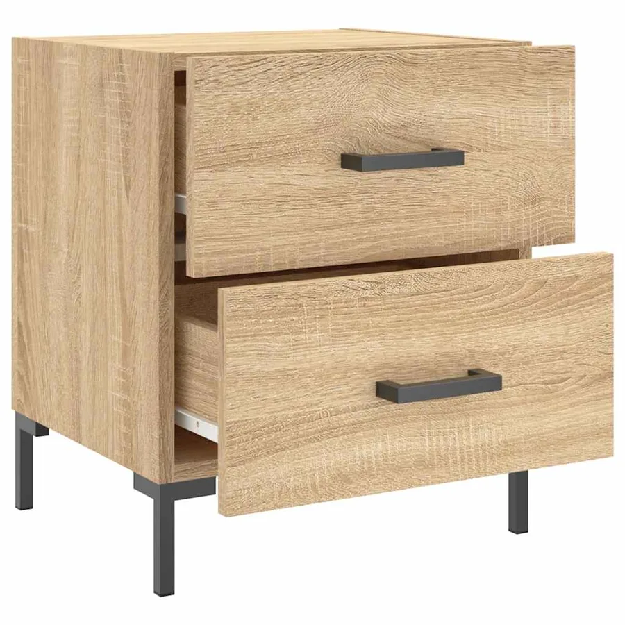 Tables de chevet 2 pcs chêne sonoma 40x35x47,5 cm - 8