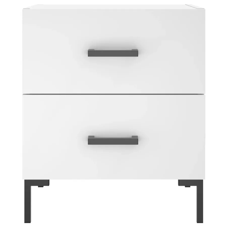 Table de chevet blanc 40x35x47,5 cm bois d’ingénierie - 6