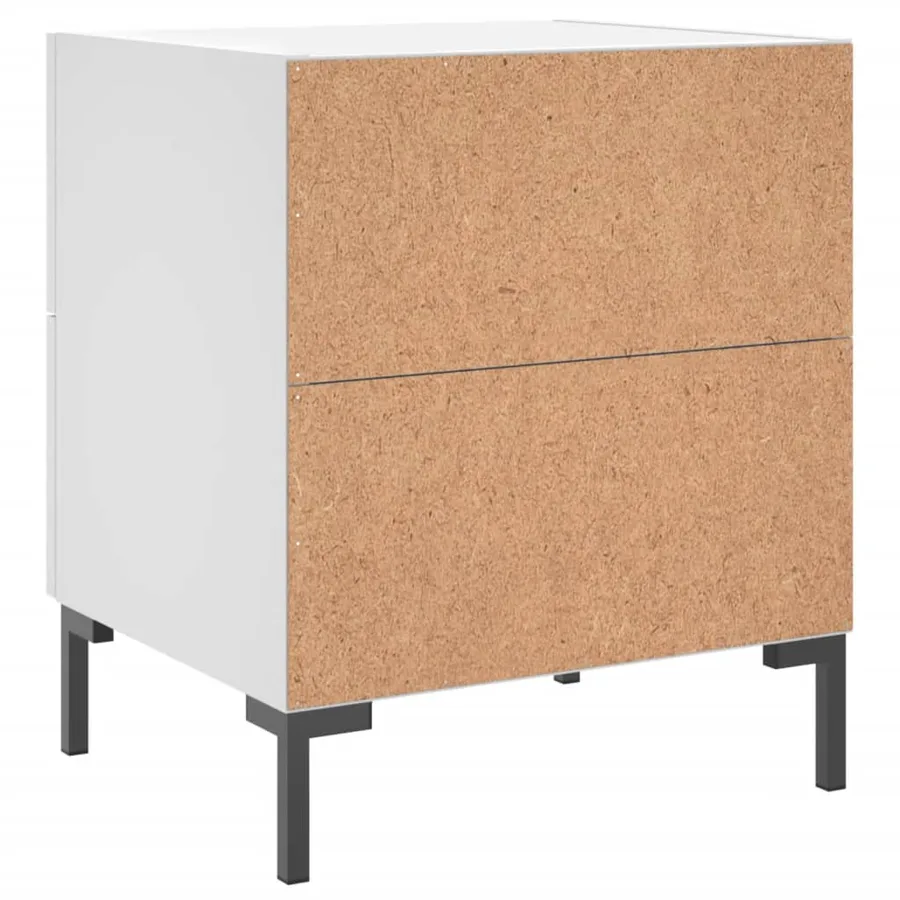 Table de chevet blanc 40x35x47,5 cm bois d’ingénierie - 8