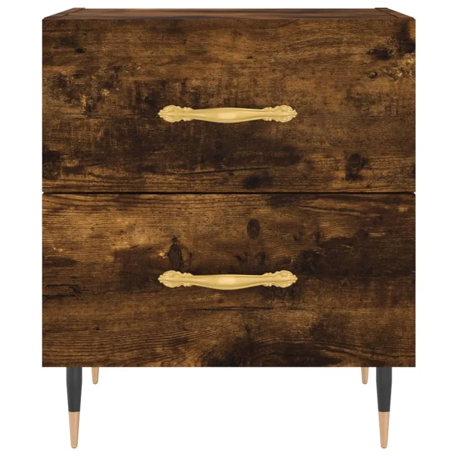 Tables de chevet 2pcs chêne fumé 40x35x47,5cm bois d’ingénierie - 6