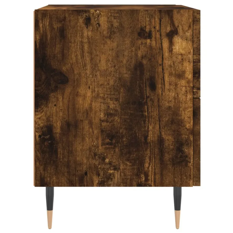 Tables de chevet 2pcs chêne fumé 40x35x47,5cm bois d’ingénierie - 7