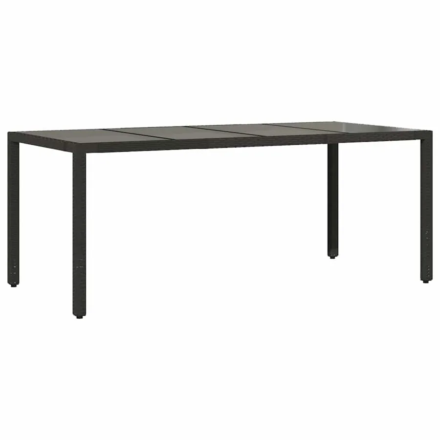 Ensemble de salle à manger pour jardin 9 pcs Noir polyrotin - 5