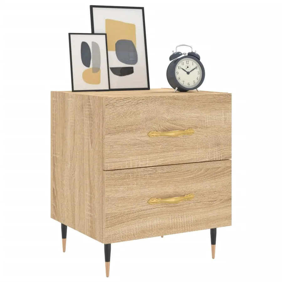 Tables de chevet 2 pcs chêne sonoma 40x35x47,5 cm - 3