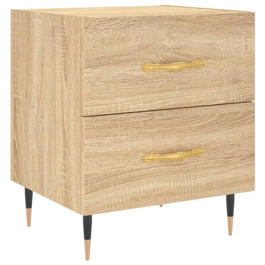 Tables de chevet 2 pcs chêne sonoma 40x35x47,5 cm - 5