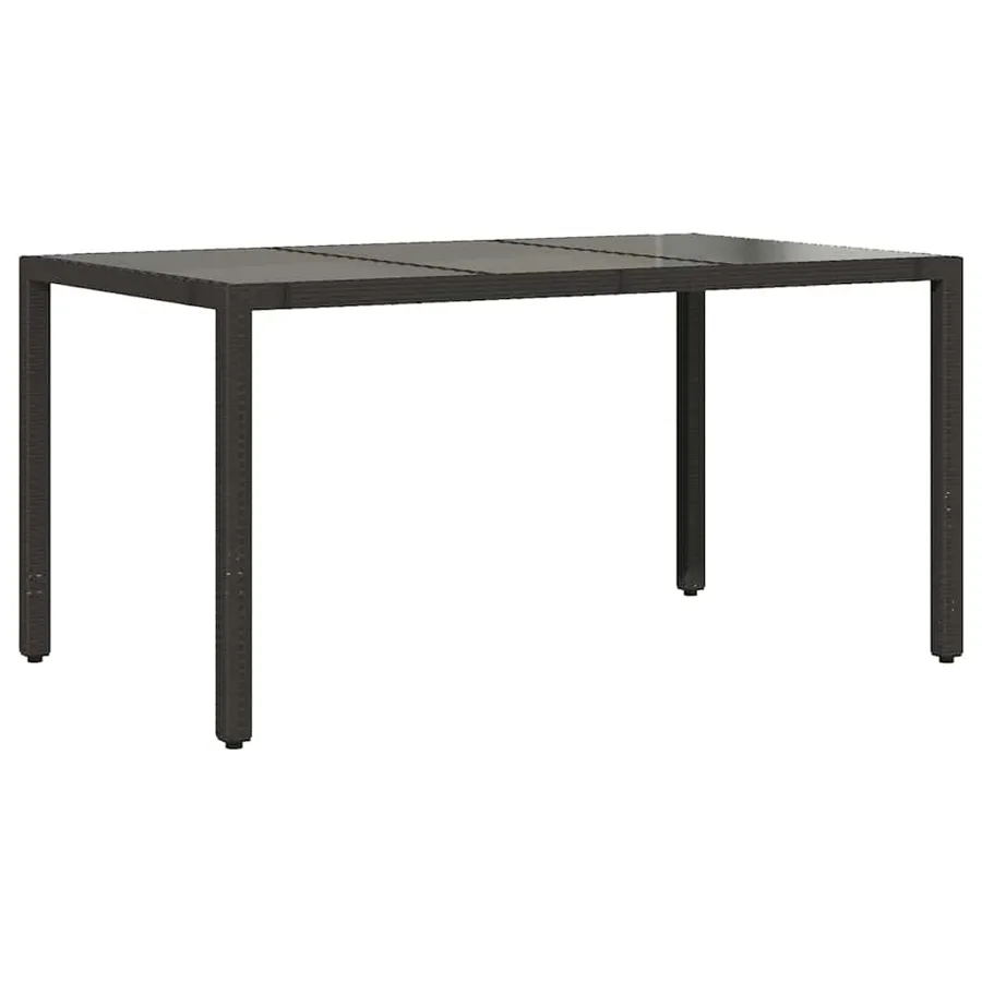 Ensemble de salle à manger pour jardin 5 pcs Noir polyrotin - 5
