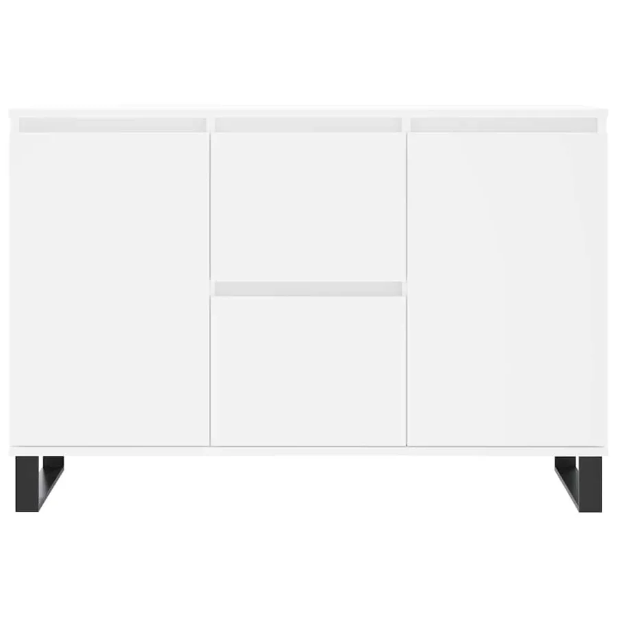 Buffet blanc 101,5x35x70 cm bois d'ingénierie - 5