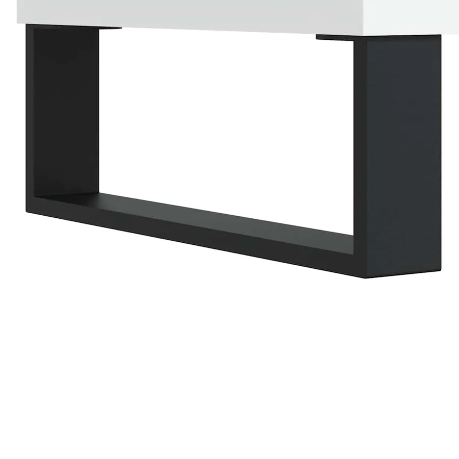Buffet blanc 101,5x35x70 cm bois d'ingénierie - 9