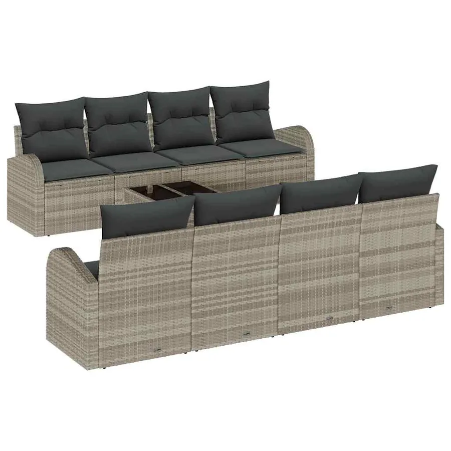 Ensemble de canapé de jardin Gris clair 55 x 55 x 37 cm - 2