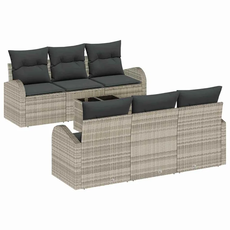 Ensemble de canapé de jardin Gris clair 55 x 55 x 37 cm - 2