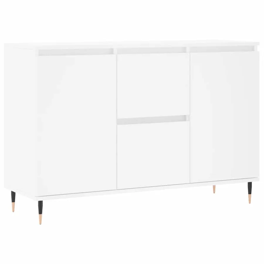 Buffet blanc 101,5x35x70 cm bois d'ingénierie - 2