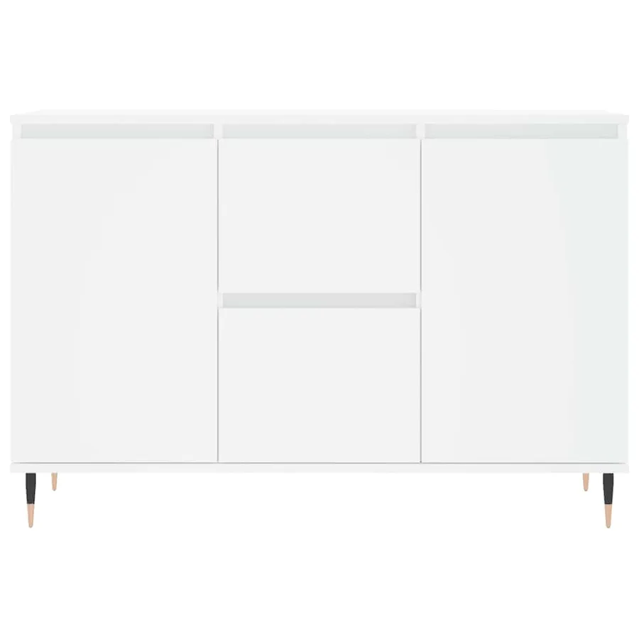 Buffet blanc 101,5x35x70 cm bois d'ingénierie - 5