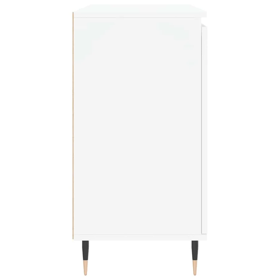 Buffet blanc 101,5x35x70 cm bois d'ingénierie - 7