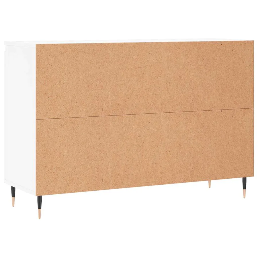 Buffet blanc 101,5x35x70 cm bois d'ingénierie - 8
