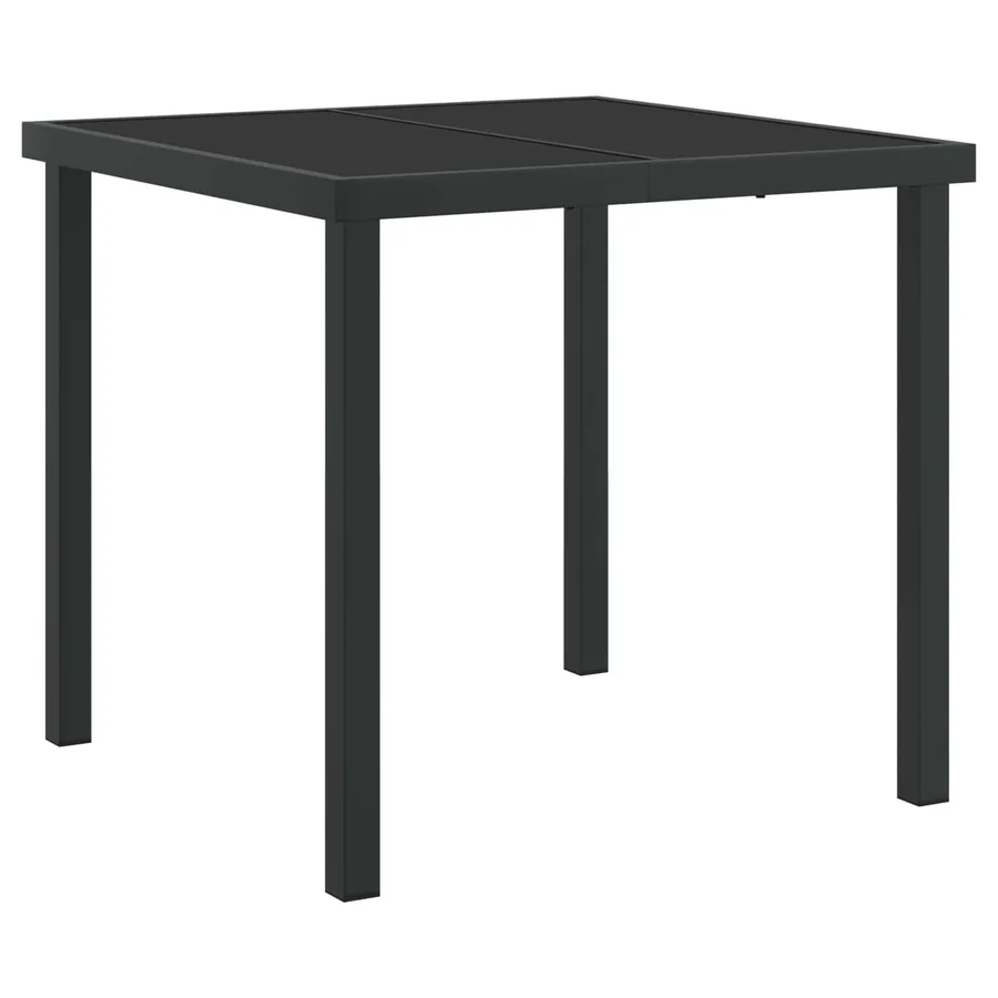 Ensemble de salle à manger pour jardin 5 pcs Noir - 6