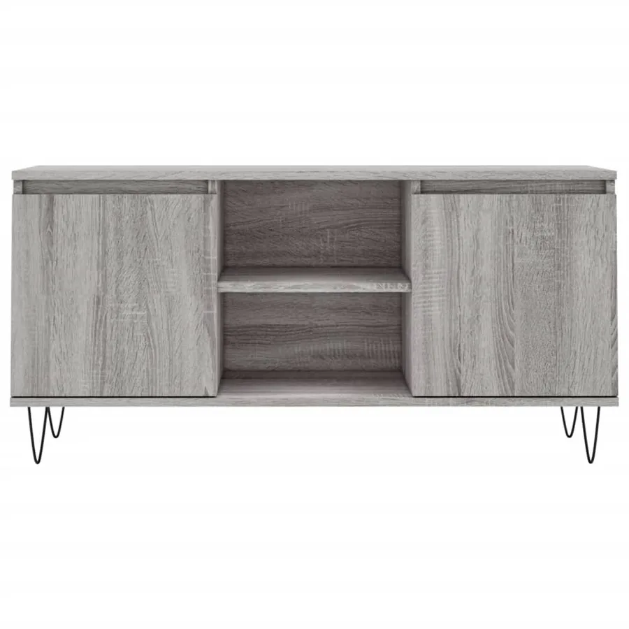 Meuble TV sonoma gris 104x35x50 cm bois d'ingénierie - 5