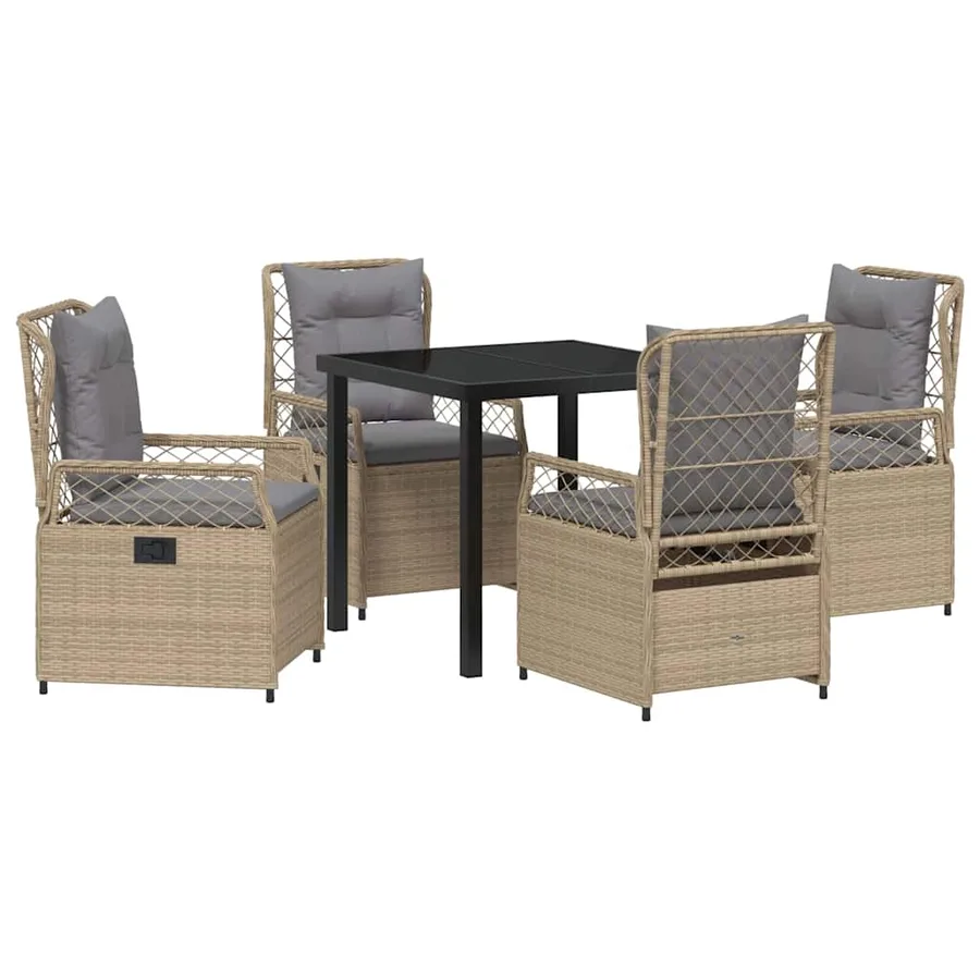 Ensemble de salle à manger pour jardin 5 pcs - 2
