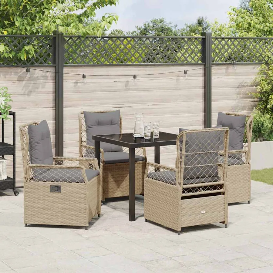 Ensemble de salle à manger pour jardin 5 pcs - 4