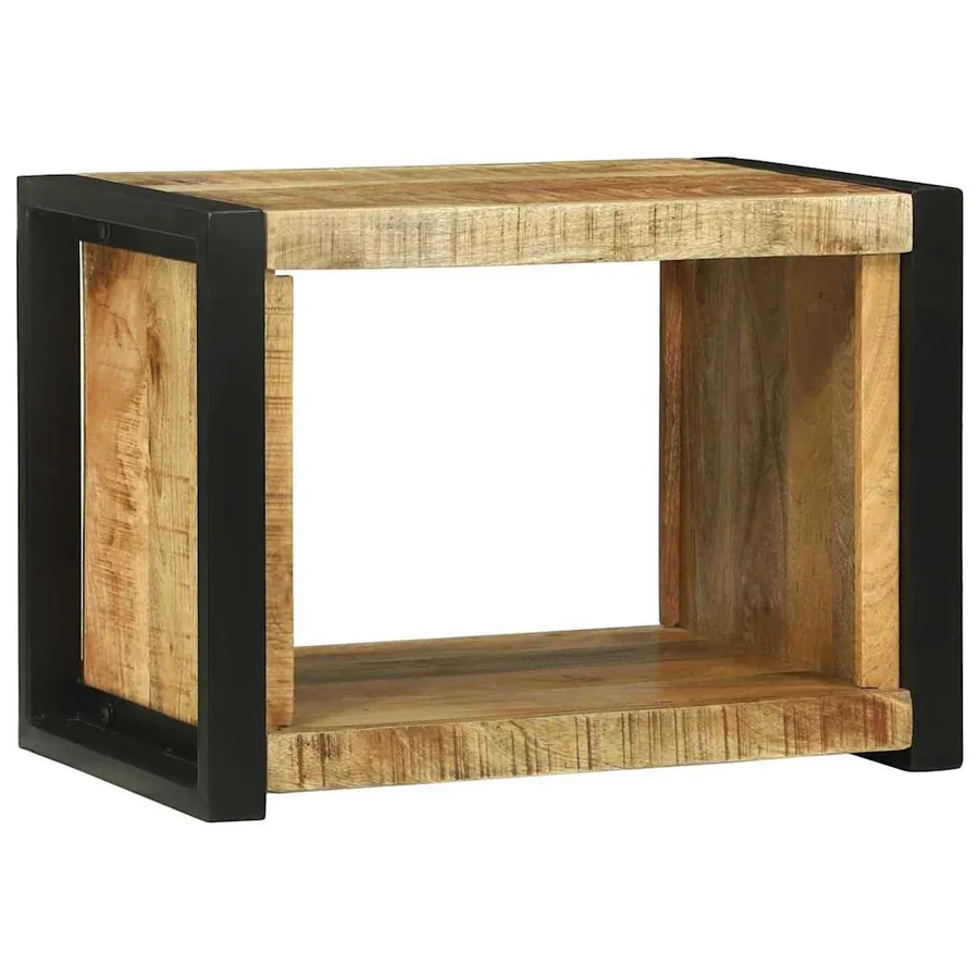 Cube Mural Marron 55 x 35 x 40 cm Bois de mangue massif
