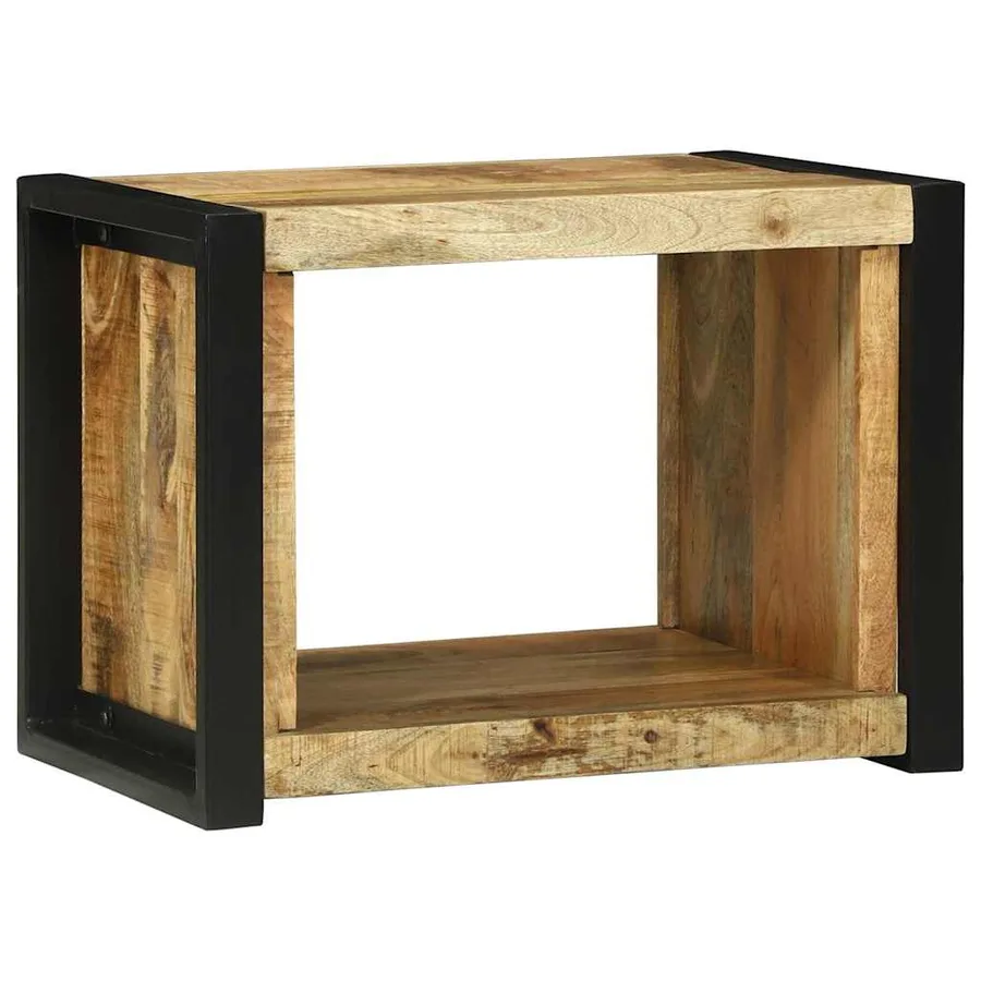 Cube Mural Marron 55 x 35 x 40 cm Bois de mangue massif - 2