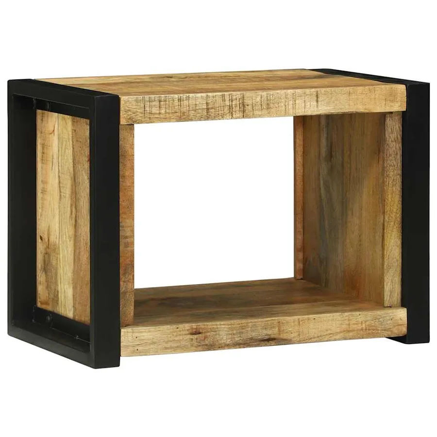 Cube Mural Marron 55 x 35 x 40 cm Bois de mangue massif - 3